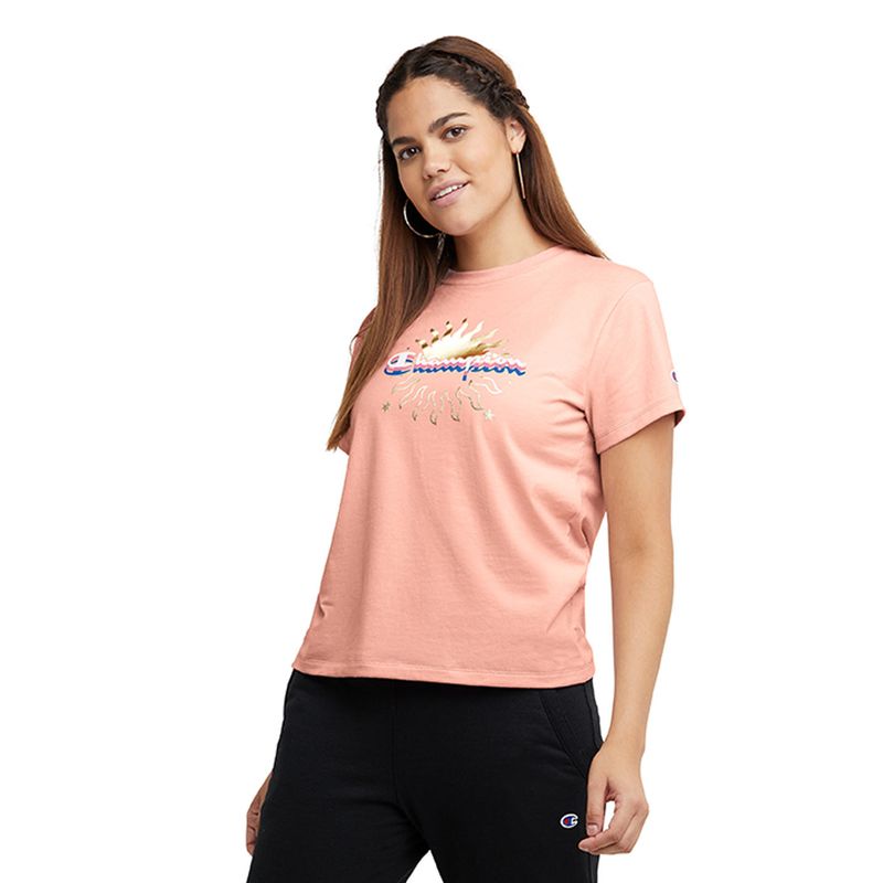 Playera champion rosa hot sale